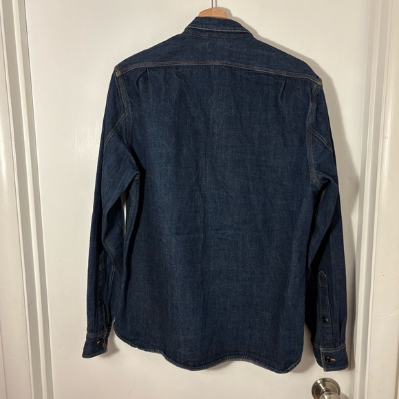 J. CREW || Selvedge Indigo Denim Shirt Men’s M - Picture 5 of 7